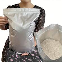 Rice Storage Bag, Rice Bag, Rice Storage Container, Aluminum Bag, Zipper Bag (For Refrigerator Storage), Zippered, Light-Shielding Bag, Storage Bag