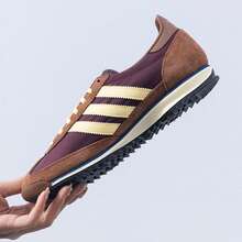 Adidas Originals 三葉草男鞋女鞋 SL 72 OG W 運動鞋輕便慢跑鞋低筒耐磨休閒鞋 IE3425 - 棕色 - 查看 5