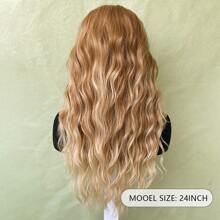 Women's Wigs, Blonde Wavy Curly Wigs, 13*4*1 T-Type Lace Synthetic Wigs, Suitable For Daily Party Festivals And Role-Playing Wigs