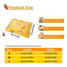 ITANDME Meerschweinchen Bett Karotten Kaninchenbetten Igel Bett Hamsterbett Indoor Kleine Tier Weiche Matte, niedliche 3 Farben weiche waschbare Cartoon-Grafik Rattenmatratze mit Kaschmirkügelchen, Kleintier-Bett für Hamster, Mäuse, Meerschweinchen, Hasen