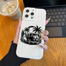 La funda de teléfono Angel's Eye de alta gama presenta un diseño de autobús de surf, es simple y creativa, y es adecuada para todos los  17/17 Pro/17 Pro Max/17 Air/ 16/16 Pro/16 Pro Max/16 Plus/ 15/15 Pro Max/15 Pro/15 Plus/ 14/14 Pro/14 Plus/14 Pro Max/ 13/13 Pro/13 Pro Max/12/12 Pro/12 Pro Max/11/11 Pro/11 Pro Max/XR/X/XS/XS Max. Los modelos están impresos con radiación ultravioleta, proporcionando protección de 360 grados, resistencia a golpes y caídas, lo que los hace el regalo de cumpleaños perfecto tanto para niños como para niñas. - Blanco 445 - Ver 7