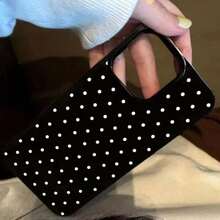 Chic KStyle Polka Dot Cover For IPhone 17 16 15 14 13 12 11 Plus Promax Cases - 黑色 - 查看 4