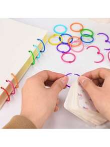 Colorful Metal Loose Leaf Rings - Variety Of Bright Colors, With Keychain Function, Suitable For Albums, Stationery, Keys And Other Loose Leaf Rings - 1.18 Inch Iron Openable Rings, Glossy Surface, Stationery Organization | Multicolor Office Supplies | Smooth-Faced Rings, File Organization For Office, School And Home, Index Card Binder Rings, Notebook Loose Leaf, Binder Rings, Scrapbook Rings, School Supplies, School Supplies,Back To School