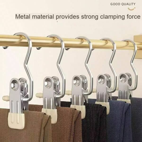 Closet Trousers Skirt Hanging Clips, Convenient Storage Clamp, Household Clothes Drying Clips