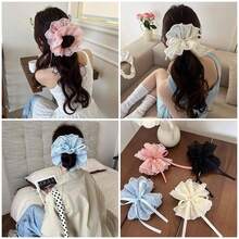 Women Lace Scrunchies Sweet Lace Trim Hair Ties Girl Ballet Ponytail Head Flowers Hair Accessories, Ponytail Holders, Hair Elastics, Hair Rope, Hair Bobbles