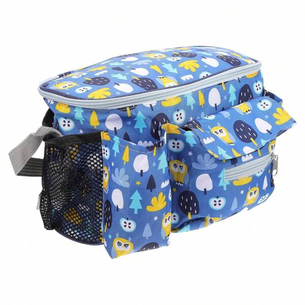 Sac de rangement pour poussette bébé avec porte-bouteille d'eau, fonction de rangement puissante. Sac à couches, sac pour maman, sac à bandoulière de poussette amovible et à suspendre. Pour fournitures et produits essentiels pour bébé.
