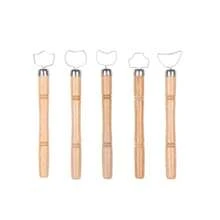 5pcs Pottery Tools Set, Teapot Wood Handle Multi-Head Shaped Clay Modeling Hand DIY Sculpture Knife Carving Tool