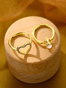 Personalized Photo Projection Ring, Custom Photo Commitment Ring, Adjustable Heart Shaped Jewelry Gift For Wedding, Valentine's Day, Christmas - Silver - View 7