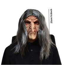 万圣节南瓜恐怖魔鬼面具、圣诞节小丑圣诞老人女巫面具、动物狼鹰手套袜子、猫蛇鲨鱼猪狗恐龙兔子马面具、派对角色扮演服装道具 - 彩色 - 查看 4