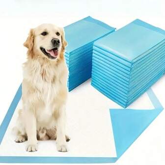 100pcs/Pack Disposable Puppy & Kitten Training Pads, Super Absorbent, Waterproof & Odor Control, Suitable For Home, Car And Camping (Select Size Based On Pet Size), Convenient For Potty Training And Accidents - Great For Dogs, Puppies, Cats, Various Pets