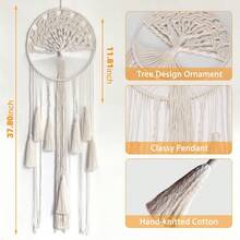 Dream Catcher Boho Tree Of Life Large Handmade Macrame Wall Hanging Bohemian For Girls Wedding Party Nursery Cafe Home Bedroom  Decor With Gift Box - 生命之樹 - 查看 2
