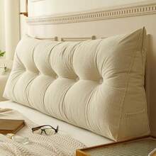 Large White Headboard Pillow Triangular Twin, Soft Wedge Pillow Headbo - 1 - View 1