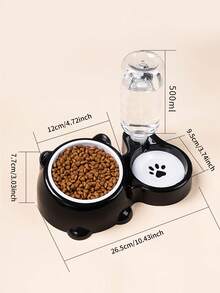 2-In-1 Pet Food And Water Dispenser - Tilted Elevated Bowl For Cats And Dogs With Non-Slip Base - Multicolor - View 4
