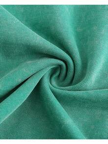 Religious Elements And Retro Design Christian Jesus Printed Retro Washed T-Shirt, 230G, Retro Street Style. Simple And Versatile, Pure Cotton Is Of High Quality, Novel And Fashionable, And It Is A Must-Have Fashion T-Shirt For Spring And Summer. - 綠色 - 查看 4