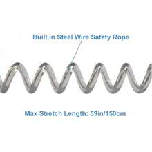 Llavero de bobina de resorte a prueba de robos, cable elástico antipérdida, llavero de  con mosquetón para billetera, teléfono celular, color amarillo, 3 piezas : Deportes y Aire Libre - Plateado - Ver 4
