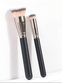 1 pensulă mare pentru fond de ten cu cap circular oblic, pensulă profesională de machiaj din păr sintetic pentru conturare, pensulă pentru fond de ten, pensulă pentru corector, pensulă pentru blush, pensulă pentru contur, pensulă pentru blush, pensulă pentru bronzer, pensulă pentru pudră, pensulă pentru fond de ten, pensulă pentru blush