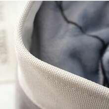 Cestas de almacenamiento grandes con asas, contenedores de almacenamiento de tela para organizar ropa, juguetes, libros, cesta de almacenamiento de lona para oficina, dormitorio, armario, guardería, lavandería (Blanco y Gris)