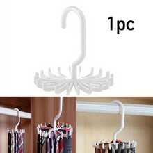 1/3 件 360° 旋转领带架，带 20 个爪子 - 多用途衣架，适用于皮带、围巾、领带、项链 | 节省空间的衣柜和衣橱整理器，适用于家庭存储 - 彩色 - 查看 9