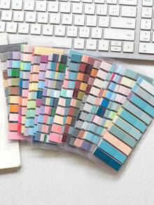 1400/1000/200 cái, Nhãn dính, Đánh dấu số trang, Giấy ghi chú dán, Đồ dùng học tập trở lại trường, Nhãn đánh dấu trang trong suốt nhiều màu sắc có thể ghi và tái sử dụng, Nhãn chỉ mục ruy băng đẹp, Giấy ghi chú dán trong suốt PET màu cổ điển Châu Âu và Mỹ - Nhiều màu - Xem 4