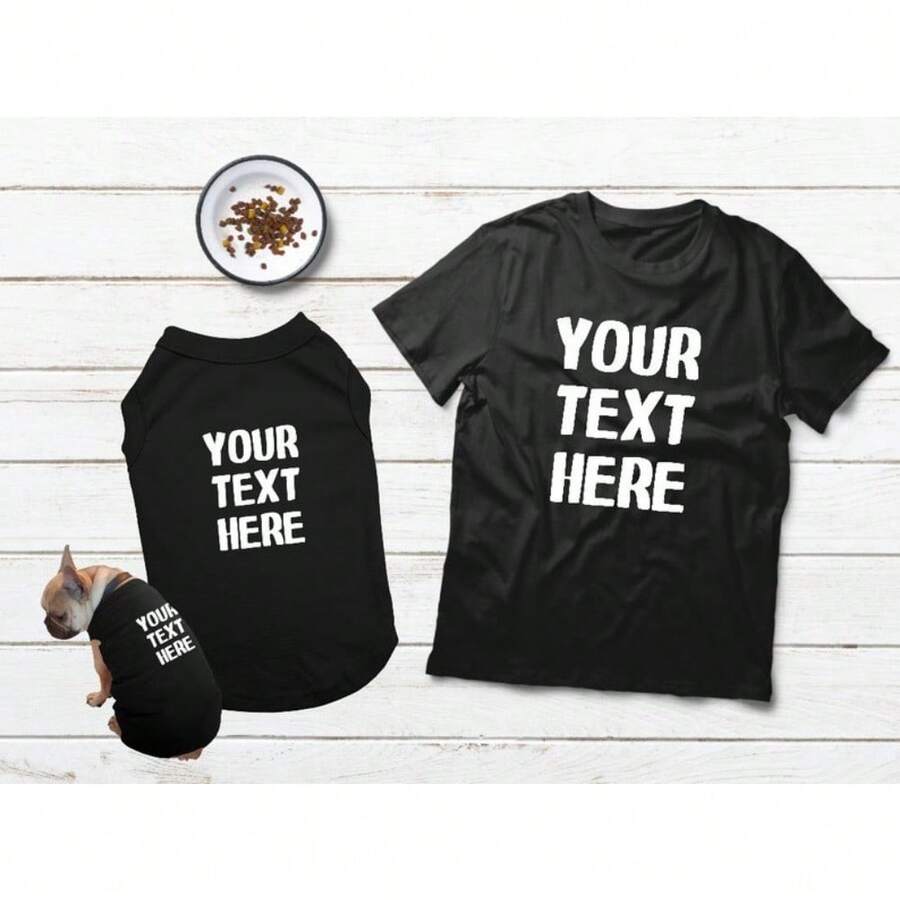 狗狗和主人的匹配服装定制狗狗衣服个性化宠物主人狗狗和人类匹配睡衣