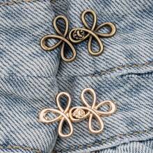 1pair/2pairs/4pairs Instant Removable Waistband Cincher For Loose Fit Jeans, Adjustable Jeans Button Clips Without Sewing