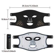 Hailicare LED Photon Beauty Mask Instrument USB Electronic Mask IPL Rejuvenation Lightens Fine Lines Brighten Skin Tone Repair Skin Promote Absorption Facial Skin Care