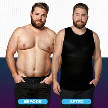 Gynecomastia Compression Shirt For Men - Slimming Undershirt Tank Top - màu đen - Xem 6