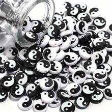 100/200pcs 7-11mm Black And White Eight Trigram Acrylic Loose Beads Can Be Used To Make Bracelets, Necklaces, Rings, And DIY Jewelry Accessories With Spacer Beads - Bagua Beads - View 8