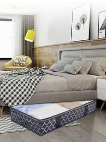 PVC Window Storage Bag, Non-Woven Fabric Gray Wardrobe Clothes Dustproof Moistureproof Storage Bag, Foldable Storage Box For Under Bed Quilt - Grey - View 3