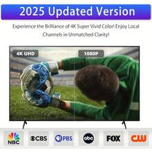 Smart Digital TV Antenna 2025 - HDTV Antenna With Super Strong Magnetic Base | Full 50 U.S. States Coverage | 360° Long-Range Reception For Local Channels - Black - View 9