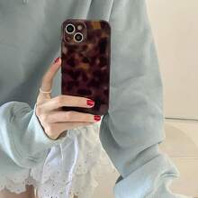 Aesthetic Tortoise Shell Phone Case For IPhone 14 6.1in,Retro Cool Girl Leopard Print Brown Amber  Full Camera Protective Cover For IPhone 14 6.1"2025.1navidad20251027 - iPhone 12 Pro - 查看 3