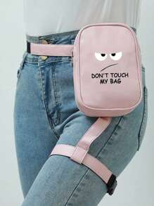 PU "Fass meine Tasche nicht an" Hüfttasche - verstellbarer Schultergurt, lustiges Musterdesign, neue Bauchtasche mit großer Kapazität, lässige Sport-Bauchtasche mit Nylonfutter, geeignet für Frauen Outdoor-Reisen, Radfahren und Arbeit, lässiges Pendler-Accessoire, verstellbare Hüfttasche, Reißverschluss-Verschluss, einteilige Hüfttasche Bauchtasche (verschiedene Farbwahlen)