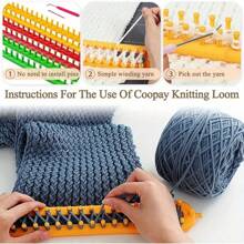 1 set Kit de métier à tricoter DIY, fabricant d'écharpe d'autotissage rectangulaire, outil d'artisanat de tricot fait main pour les pulls et les accessoires pour le cou, installation facile. 1 pièce Kit de tricotage au métier, métiers à tisser DIY, machine à tricoter les écharpes, accessoires de tissage. 1 set pour débutants, machine à tricoter à la main en plastique avec crochet, artisanat pour toutes les saisons, tricotage paresseux d'écharpe et serviette, facile à utiliser.