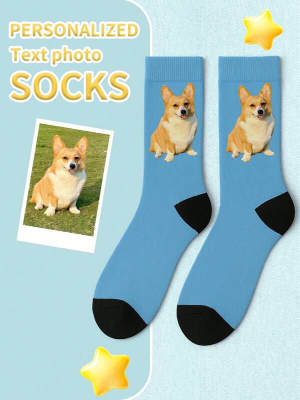 1 Pair Custom Face Socks, Custom Photo Sock, Custom Printed Socks, Custom Pet Socks,Personalized Funny Face Socks, Custom Picture Socks, Put Any Face On The Socks, Anniversary Gift, Valentine Gift, Birthday Gift Unique, Customized Treasure Finds