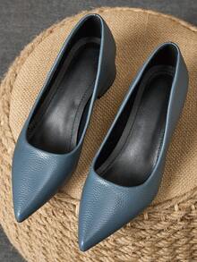 MonaNise 女士时尚尖头芭蕾平底鞋，绿色、海军蓝、杏色，石头图案，一脚蹬，百搭休闲正装鞋，适合度假、旅行、户外，复古风格，5厘米高