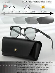 V Ochelari de soare fotocromatici pentru femei, cu ramă clasică vintage de călătorie, cu folie aurie, cu jumătate de ramă mixtă și nituri, imprimeu în formă de V, patchwork geometric, gradient Paisley, imprimeu tropical, ochelari de soare boemi casual, retro, pentru petrecere, drăguți, eleganți, accesorii metalice groase de înaltă calitate, ochelari de soare clasici cu ramă mică, potriviți pentru vară, toate anotimpurile, vacanță, naveta zilnică, protecție solară în aer liber, vine cu husă pentru ochelari, curea pentru ochelari, pânză pentru ochelari pentru vacanță de vară la plajă, în aer liber, călătorii