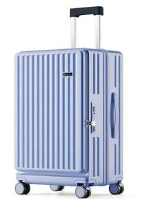 1 pieza Maleta vertical de 20 pulgadas con apertura frontal, equipaje de gran capacidad y durable con bolsillo para laptop + ruedas giratorias de 360° + candado TSA, adecuado para viajes de negocios, para hombres y mujeres, gran regalo y accesorio de viaje para la escuela