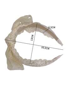 1件装女士性感蕾丝蝴蝶结发箍，优雅日常甜美校园风配饰，适合女士发饰，女士头饰发箍