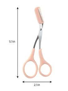 Pink Eyebrow Scissors With Comb,Eyebrow Razor Set Long Handle Blade With Precision Cover Women Eyebrow Shaping Tools Suitable For Or Travel Use,Hair Products And Accessories For Barber Salon Beauty Travel Essentials,Easy To Carrying, Set For Travel, Travel Goods, Vacation, Beach, Gift For Women&Girls