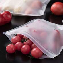 5个装EVA食品保鲜袋，冰箱食品储存袋，水果蔬菜包装袋，食品密封袋，可重复使用