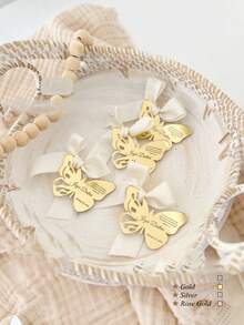 个性化亚克力镜面标签、蝴蝶派对礼品标签、回礼标签、洗礼礼品标签、感谢礼品标签、生日回礼标签