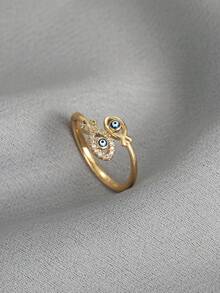 1 件极简主义小丑鱼眼电镀戒指