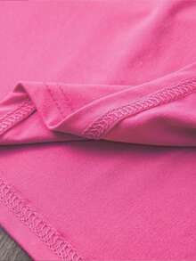 定制女士短袖T恤 - 前后均可定制 - 添加您自己的文字（颜色和字体可选），设计您的个性化图案背心，周年纪念礼物、情人节礼物、节日礼物、定制礼物，时尚、休闲、简约、个性化、定制夏季、健身服 - 玫紅色 - 查看 8