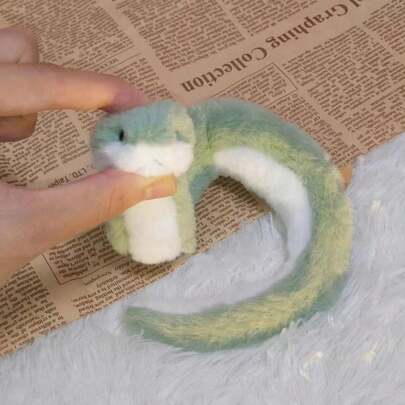 1pc 2025 New Cute Small Snake Plush Doll, Green Snake Stuffed Animal Decor For Living Room, Home Decoration, Perfect Gift For Birthday, Christmas, Valentine's Day, Halloween