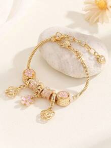 Flower Charm Bracelet Valentines,Mom,Mother,Mother's Day,Gift - Nhiều màu 3 - Xem 3