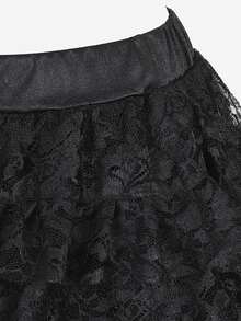 Valentine Outfits For Women,Black Lace Elegant Dress Women's Steampunk Costume Renaissance Skirt Victorian Cosplay Costume - màu đen - Xem 4