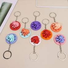 1pc Heart-Shaped Spiral Fidget Keychain, Adult Finger Toy, Helps Focus Attention And Relax, Suitable As New Year/Thanksgiving/Easter Gift, Made Of PLA Material - 1 Piece - View 3