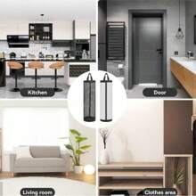 Hanging Trash Bag Holder, Plastic Bag Rack, Mesh Hanging Storage Dispenser, Wall-Mounted Storage Bag, Shoe Cover Plastic Bag Garbage Bag Organizer, Kitchen Storage Organizer, Wall-Mounted Storage Hanging Bag, Foldable, Breathable, Washable Mesh Trash Bag Dispenser/Organizer, Suitable For Home, Kitchen, Summer Beach Party, Grocery, Camping, Room Decor, Kitchen Accessories