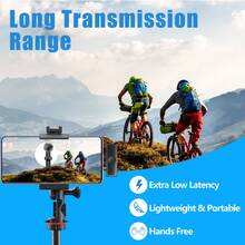 Wireless Mini Lavalier Microphone Compatible With IPhone And IPad - Wireless Dual Microphone, Plug And Play, 2.4G Ultra-Low Latency, Built-In Noise Reduction Chip, 5 Hours Working Time, Suitable For Two-Person Creation, (50mAh Rechargeable Battery) - Black - View 5