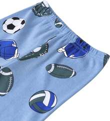 Boys Pajama Set, 4-Piece Cotton Pajamas Short Summer PJs Kids Sleepwear - Màu vàng - Xem 6